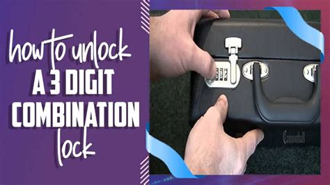 how to unlock 3 digit combination lock